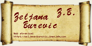 Željana Burević vizit kartica